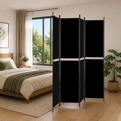 Enhance Your Space with a 4-Panel Black Room Divider