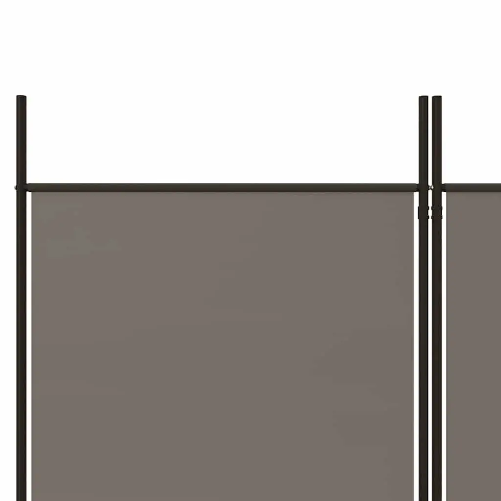 5-Panel Folding Room Divider Anthracite Fabric Privacy Divider