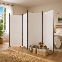 Enhance Your Space with a White 5-Panel Folding Screen 433x180cm