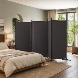 5-Panel Room Divider Screen Fabric Foldable Privacy Partition Folding Separator