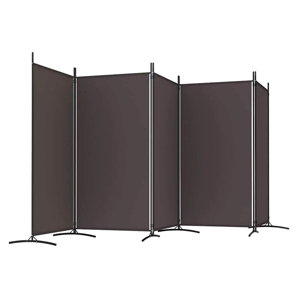 5-Panel Room Divider Screen Fabric Foldable Privacy Partition Folding Separator