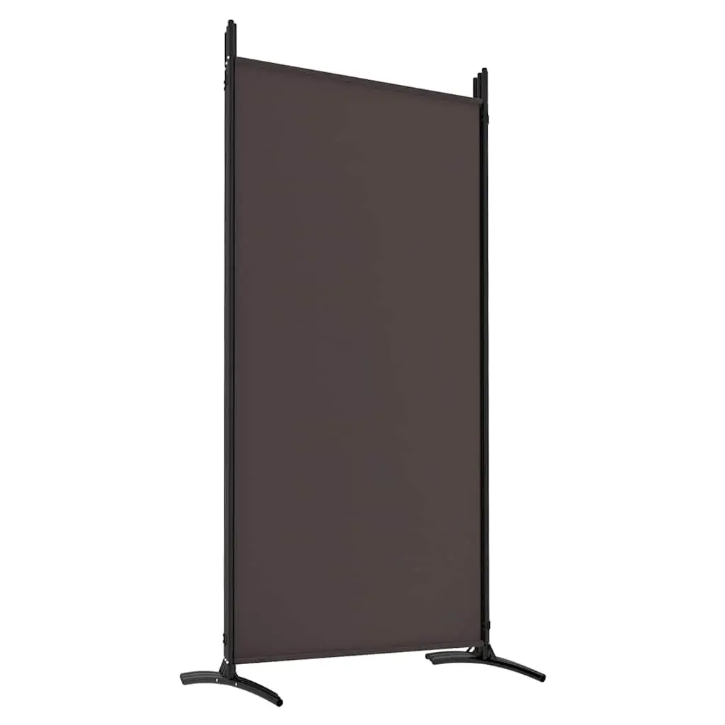 6-Panel Room Divider 520x180cm Brown Fabric Foldable Privacy Partition
