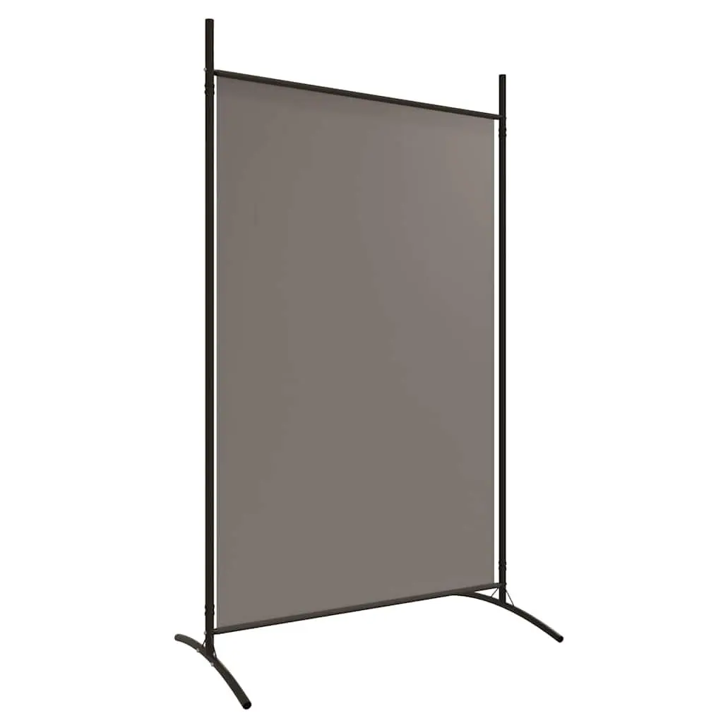 6-Panel Room Divider Screen Anthracite Fabric Folding Privacy