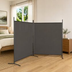 Enhance Your Space with a 2-Panel Foldable Room Divider - Anthracite