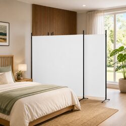 Enhance Your Space with a White 4-Panel Room Divider