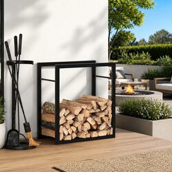 Enhance Your Space with a Stylish Black Firewood Rack