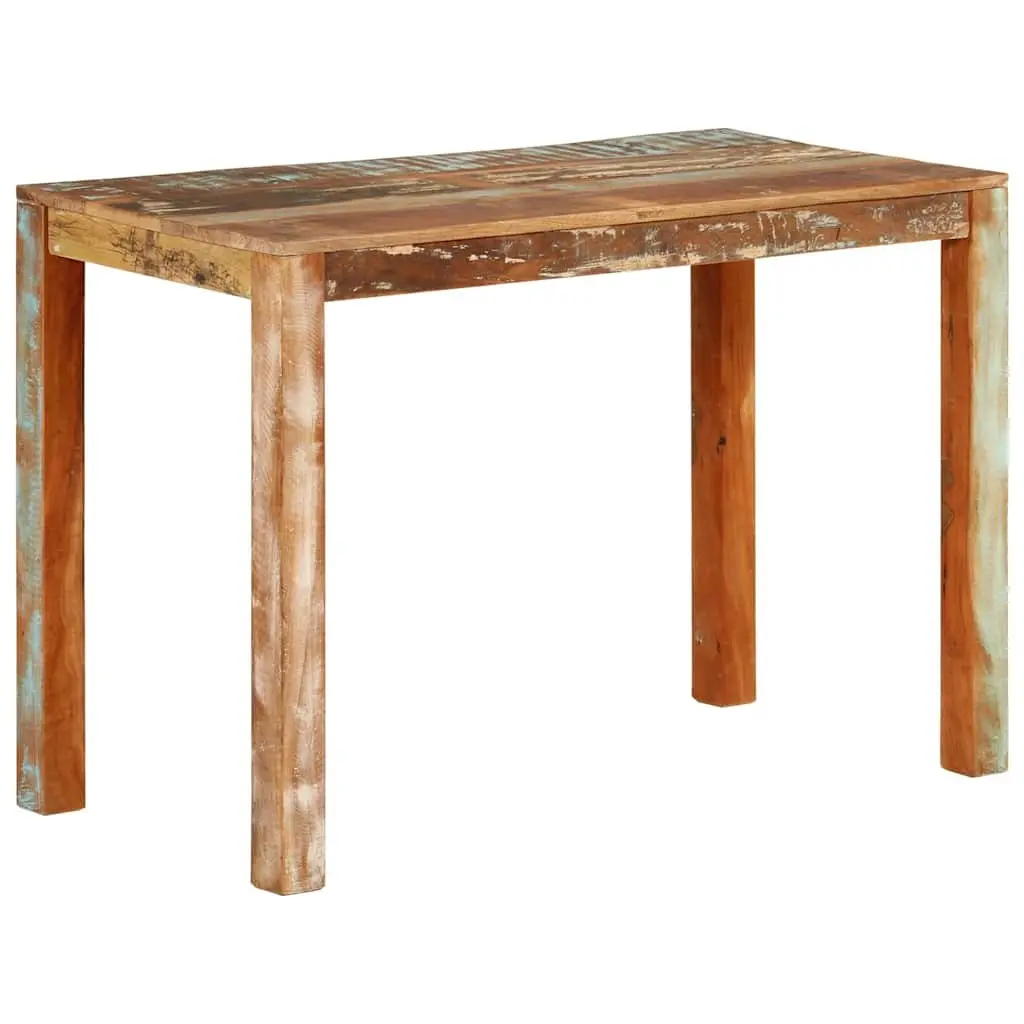 Dining Table 110x55x76 cm Solid Reclaimed Wood Rustic Kitchen Furniture