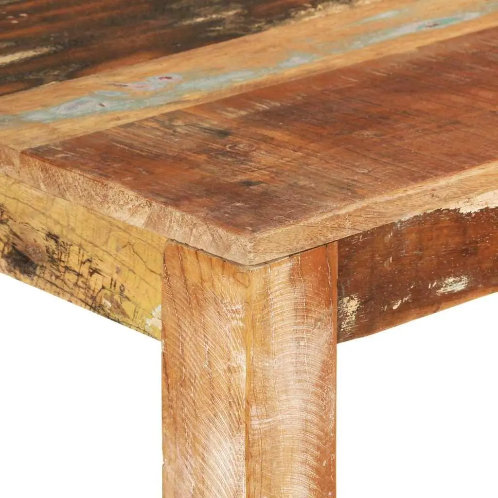 Dining Table 110x55x76 cm Solid Reclaimed Wood Rustic Kitchen Furniture