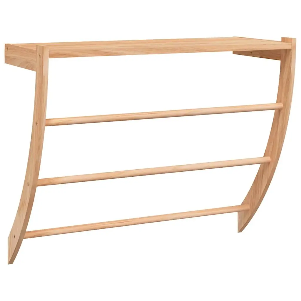 Towel Rack 60x25.5x49 cm Solid Walnut Wood 3 Bars Shelf