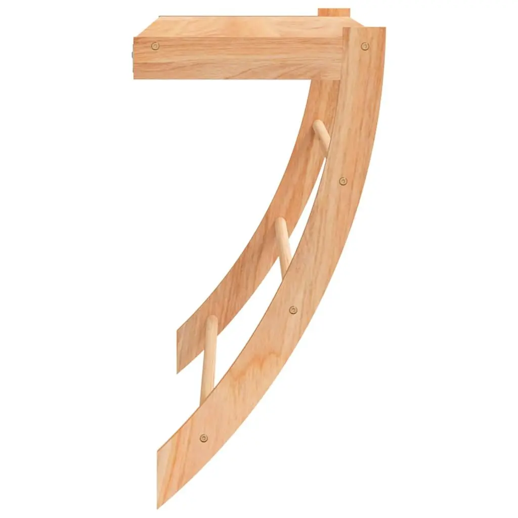 Towel Rack 60x25.5x49 cm Solid Walnut Wood 3 Bars Shelf