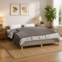 Stylish Grey Weighted Blanket 120x180 cm for Sleep Bliss