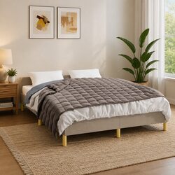 Stylish Grey Weighted Blanket 150x200 cm for Better Sleep