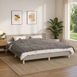 Stylish Grey Weighted Blanket 155x220 cm 11 kg for Relaxation
