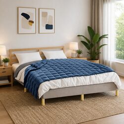 Blue Weighted Blanket 120x180 cm for Better Sleep