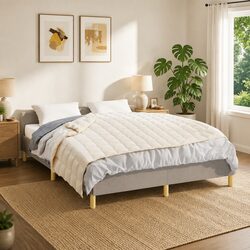 Enhance Your Sleep Space with a Light Cream Weighted Blanket 150x200 cm 7 kg