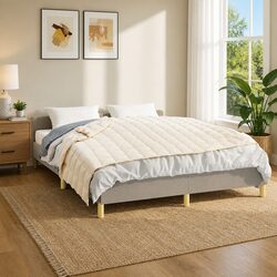 Transform Your Sleep Space with Light Cream Weighted Blanket 150x200cm 11kg
