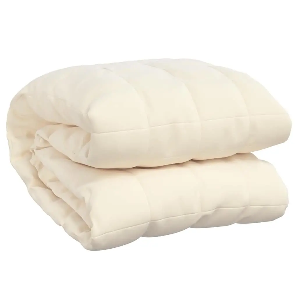 Weighted Blanket 150x200cm 11kg Pressure Relief Light Cream