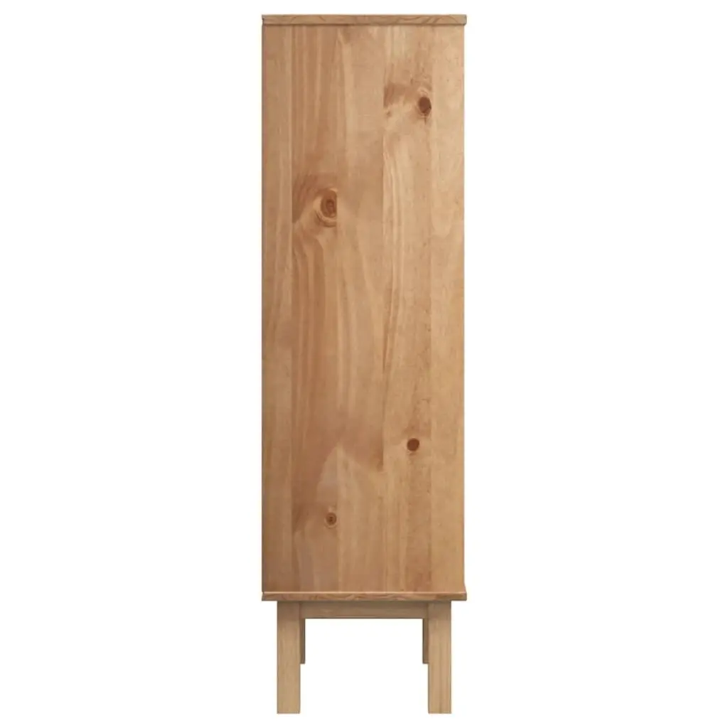 Shoe Cabinet 3 Drawers Brown Solid Pine Wood Storage Organiser Furniture