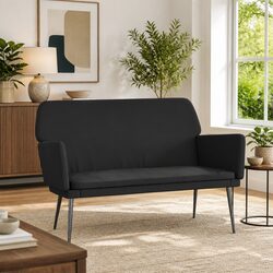 Stylish Black Velvet Bench Enhancing Your Living Space