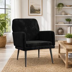 Black Velvet Armchair to Enhance Your Living Space