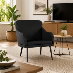 Stylish Black Faux Leather Relaxing Chair for Your Home