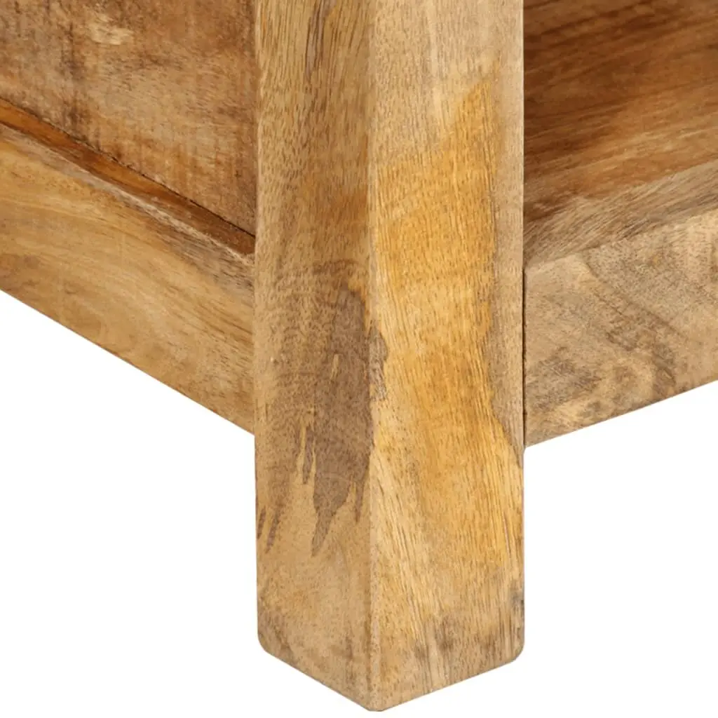 Coffee Table 80x55x30 cm Solid Mango Wood with Storage Compartment