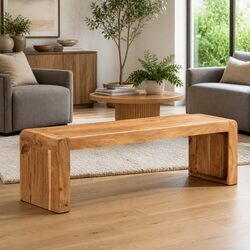 Acacia Wood Media Unit 110x33x33 cm for Stylish Living Spaces