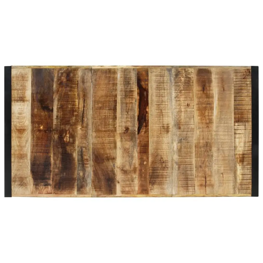 Dining Table 175x90 cm Solid Mango Wood Sturdy Metal Frame
