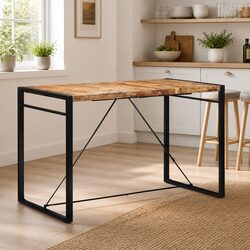 Enhance Your Space with a Brown Wooden Bar Table
