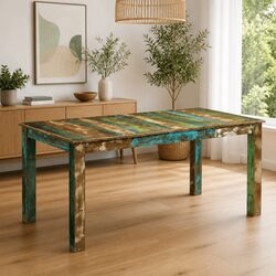 Charming Brown Reclaimed Wood Dining Table 180x90x76 cm