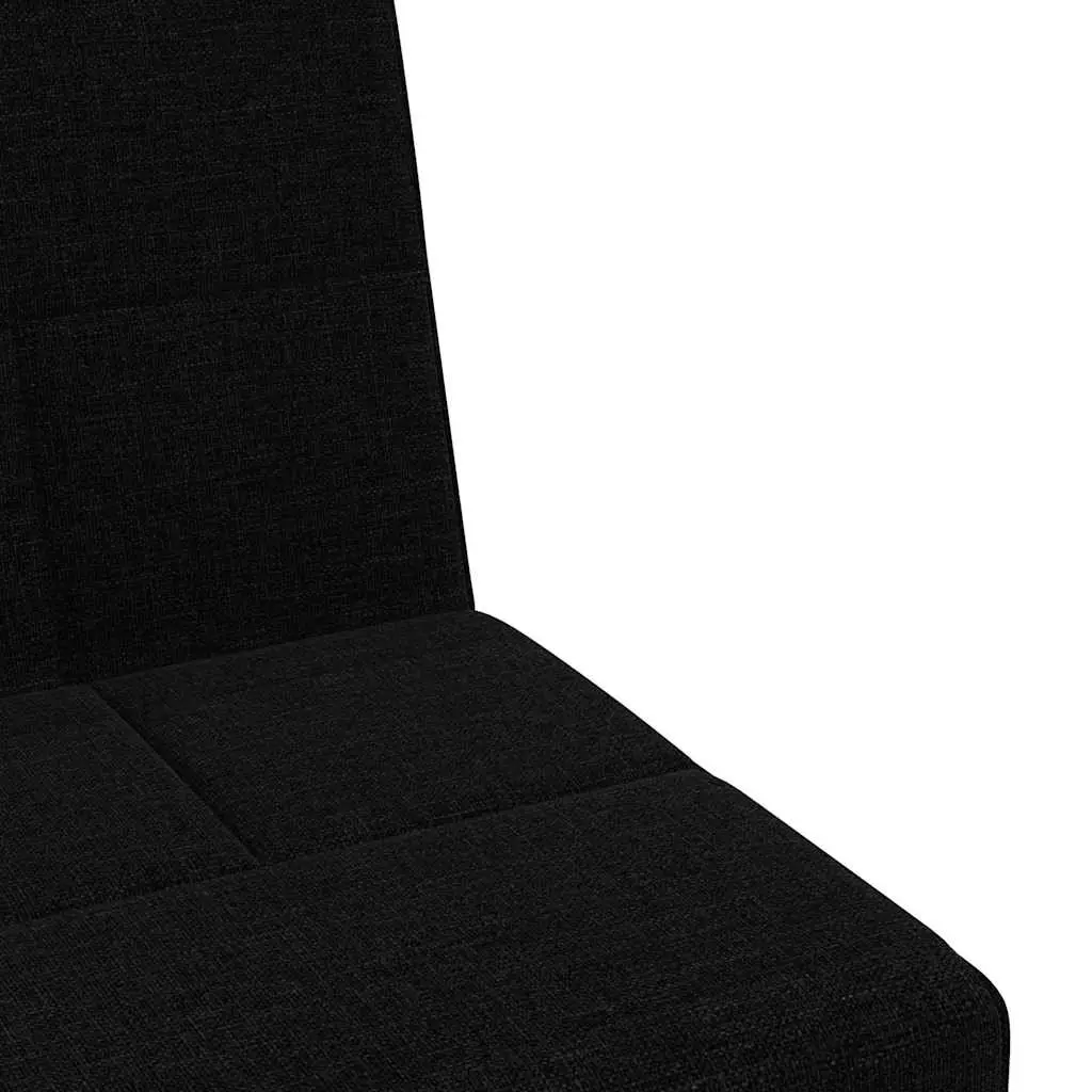 Sofa Bed Black Fabric Adjustable Backrest Foldable Tea Table with USB Ports