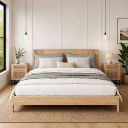 Brown Engineered Wood Nightstands - 2 Piece Set