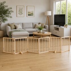 Elevate Your Home with a Foldable 6-Panel Dog Barrier
