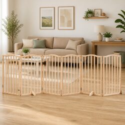 Stylish 6 Panel Pet Safety Gate for Your Home