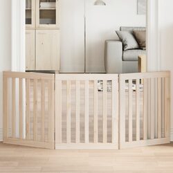 Stylish 3-Panel Dog Barrier for Home Spaces