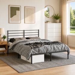 Stylish Metal Bed Frame 135x190 cm for Your Bedroom