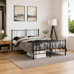 Elegant Metal Bed Frame 150x200 cm for a Stylish Bedroom