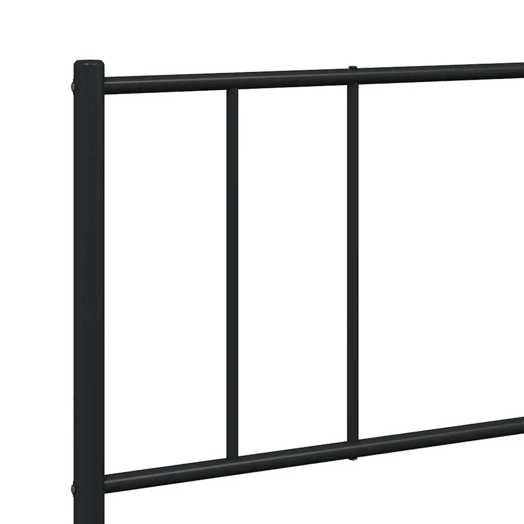 Metal Bed Frame King Size 183x203cm Sturdy Construction with Headboard and Underbed Storage