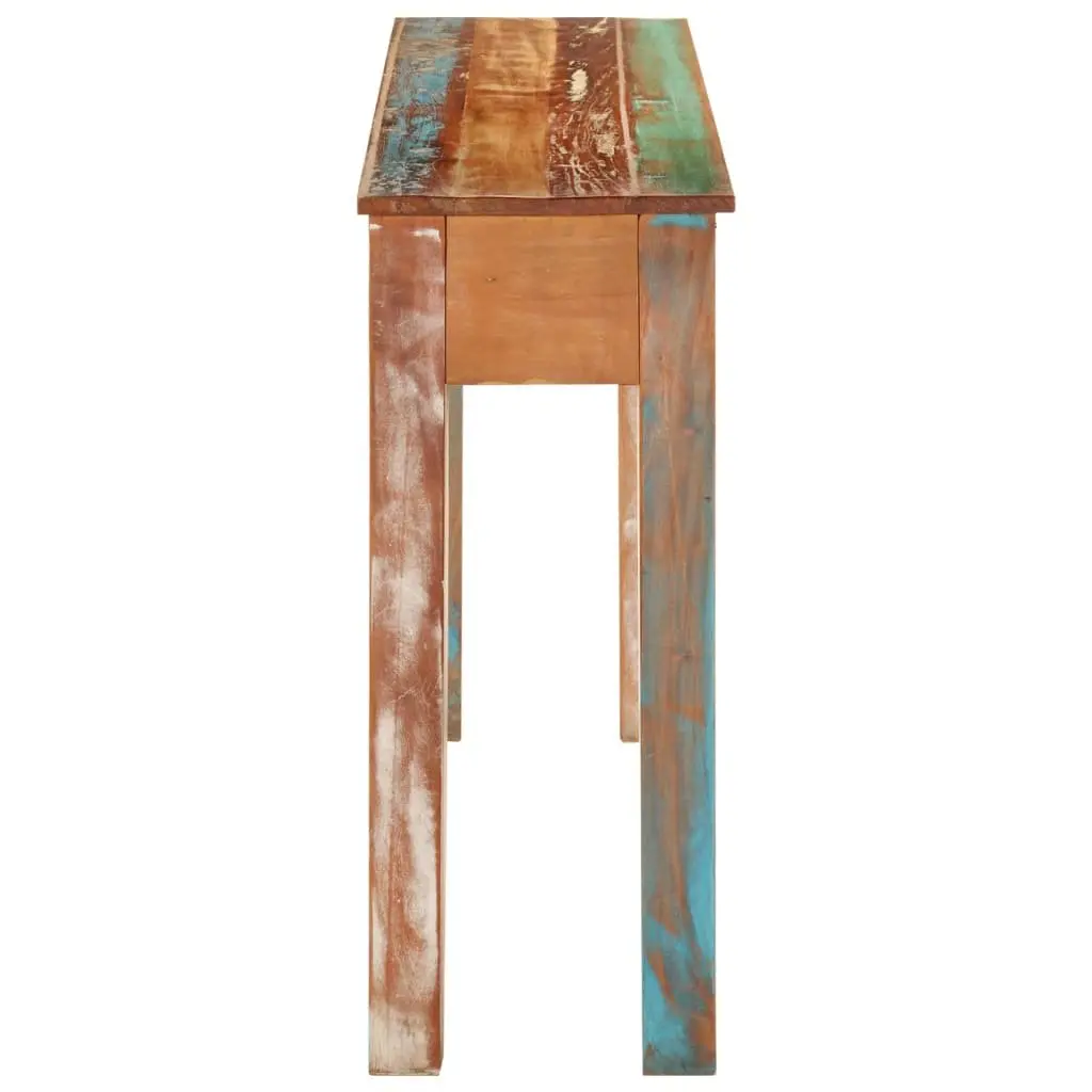 Console Table 110x30x75 cm Solid Reclaimed Wood 2 Drawers Entryway Hallway Storage