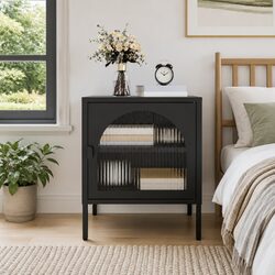 Elegant Black Nightstand for a Modern Bedroom