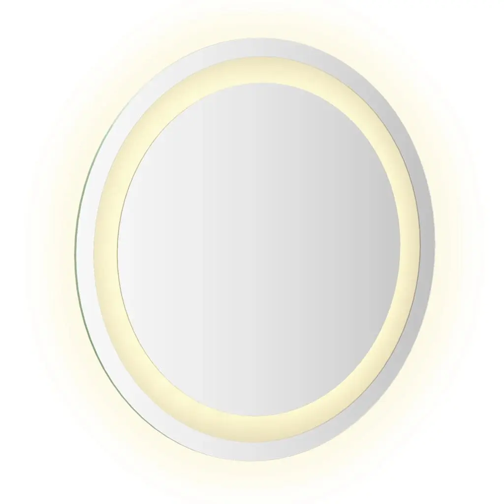 LED Bathroom Mirror 40cm Round Wall Mount Waterproof Integrated LED Lights