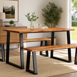 Stylish Live Edge Dining Table for Your Kitchen 140x80x75cm