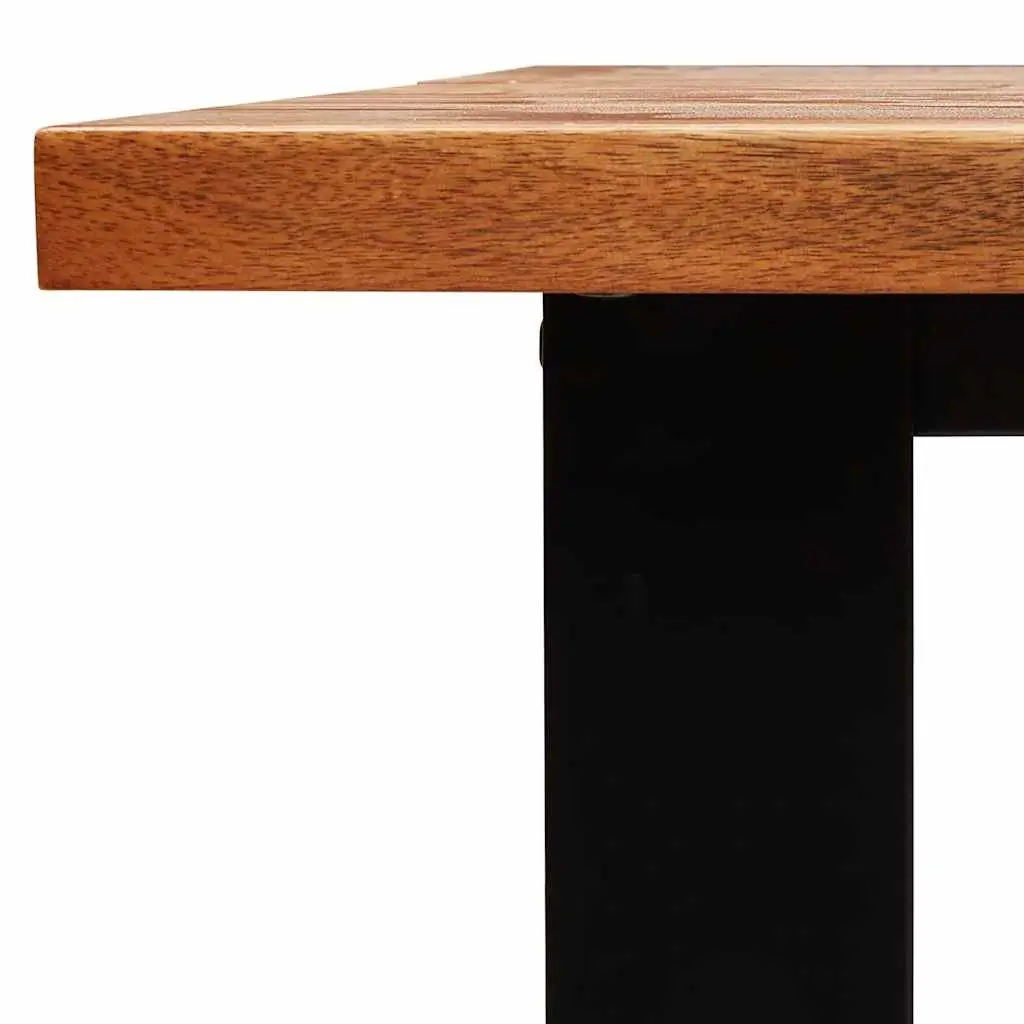 Dining Table Live Edge 140x80x75cm Solid Acacia Wood Kitchen Room Furniture