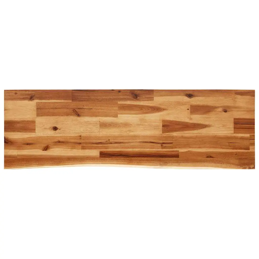 Console Table 110cm Live Edge Solid Acacia Wood Top U Shaped Steel Legs