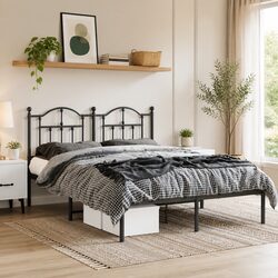 Elevate Your Bedroom with This Black Metal Bed Frame