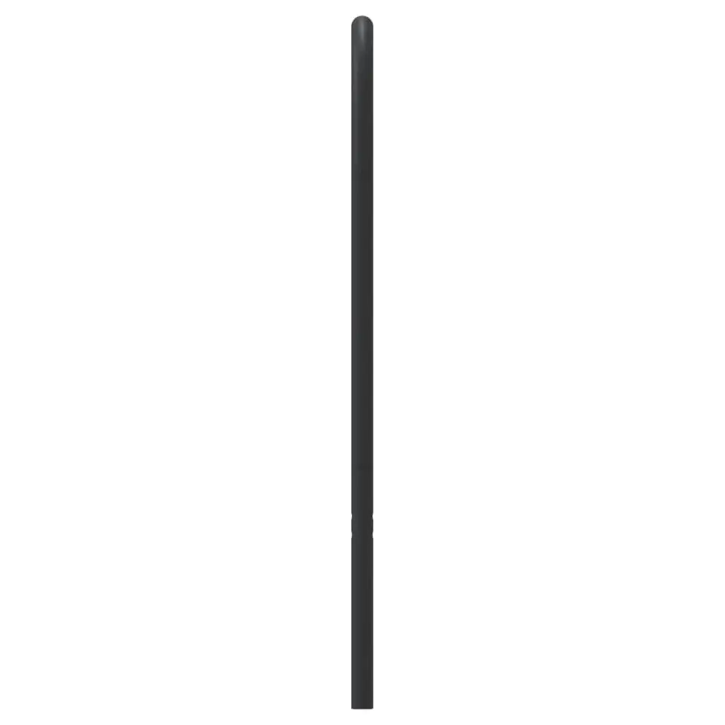 Metal Headboard 107cm Black Powder-Coated Steel Bed Frame Accessory