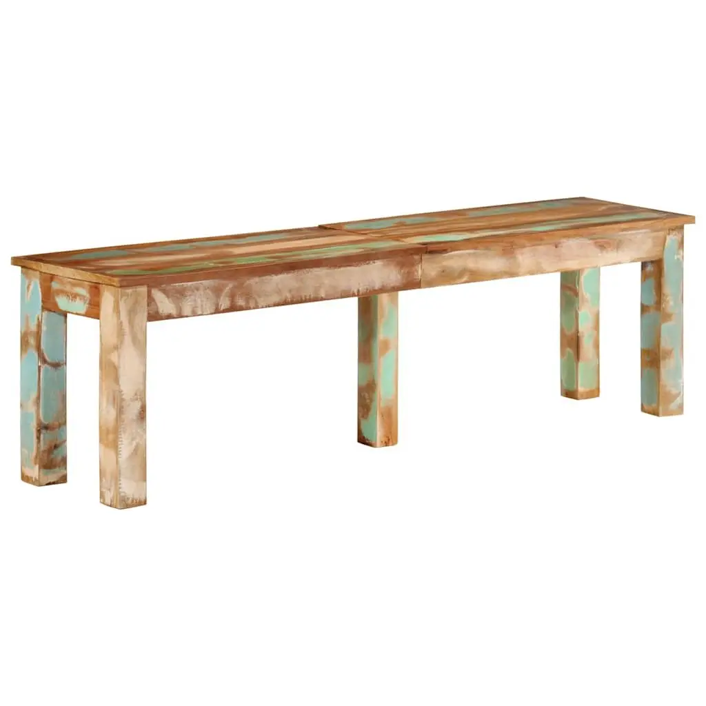 Wooden Bench 160x35x46cm Solid Reclaimed Wood Indoor Furniture Brown