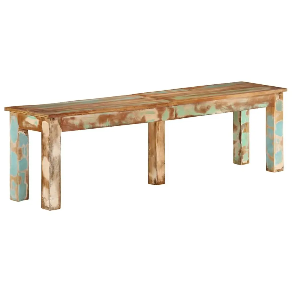 Wooden Bench 160x35x46cm Solid Reclaimed Wood Indoor Furniture Brown