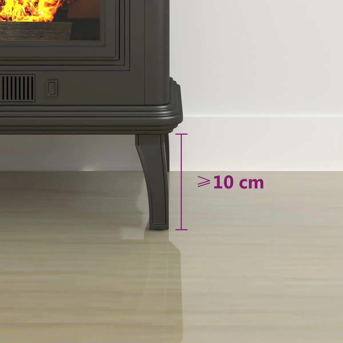 Fireplace Glass Plate 800x600mm Heat Resistant Tempered Glass Hearth Protection Pad
