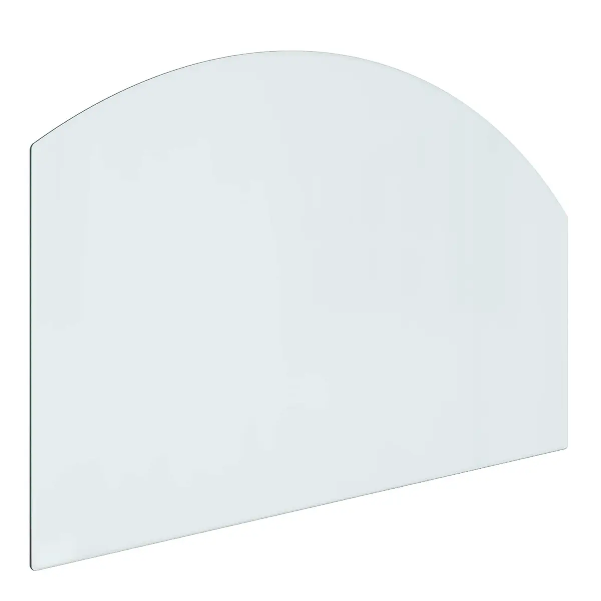 Fireplace Hearth Pad 80 x 50 cm Transparent Tempered Glass Floor Protector